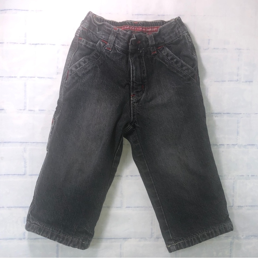 Old Navy Fleece-Lined Faded Black Cargo Jeans